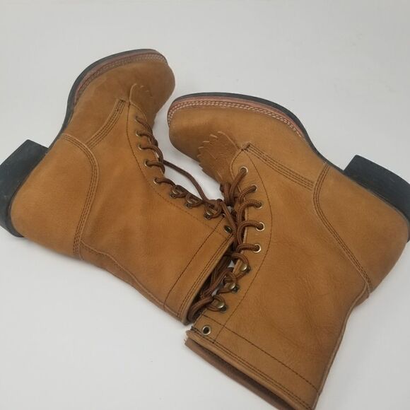 Tannish Brown ACME Leather Lace Up Boots for Women. SIZE 6M. Good condition. - Picture 16 of 16